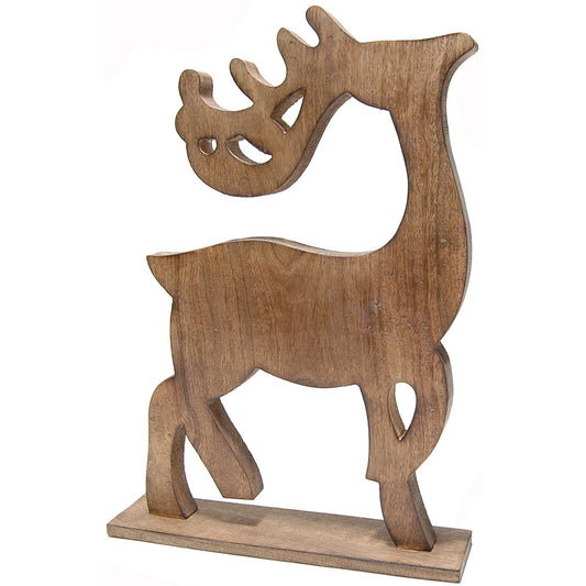 Reindeer Wood 16"H x 11.5"W    - Natural