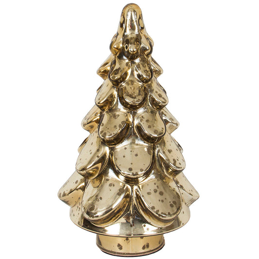 Christmas Tree Dimple 6" x 12" H    - Mercury Gold