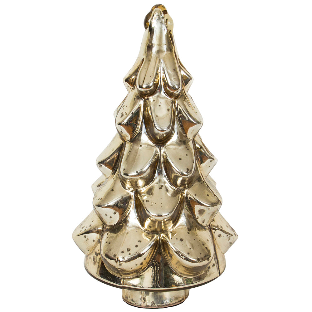 Christmas Tree Dimple 7" x 16" H    - Mercury Silver