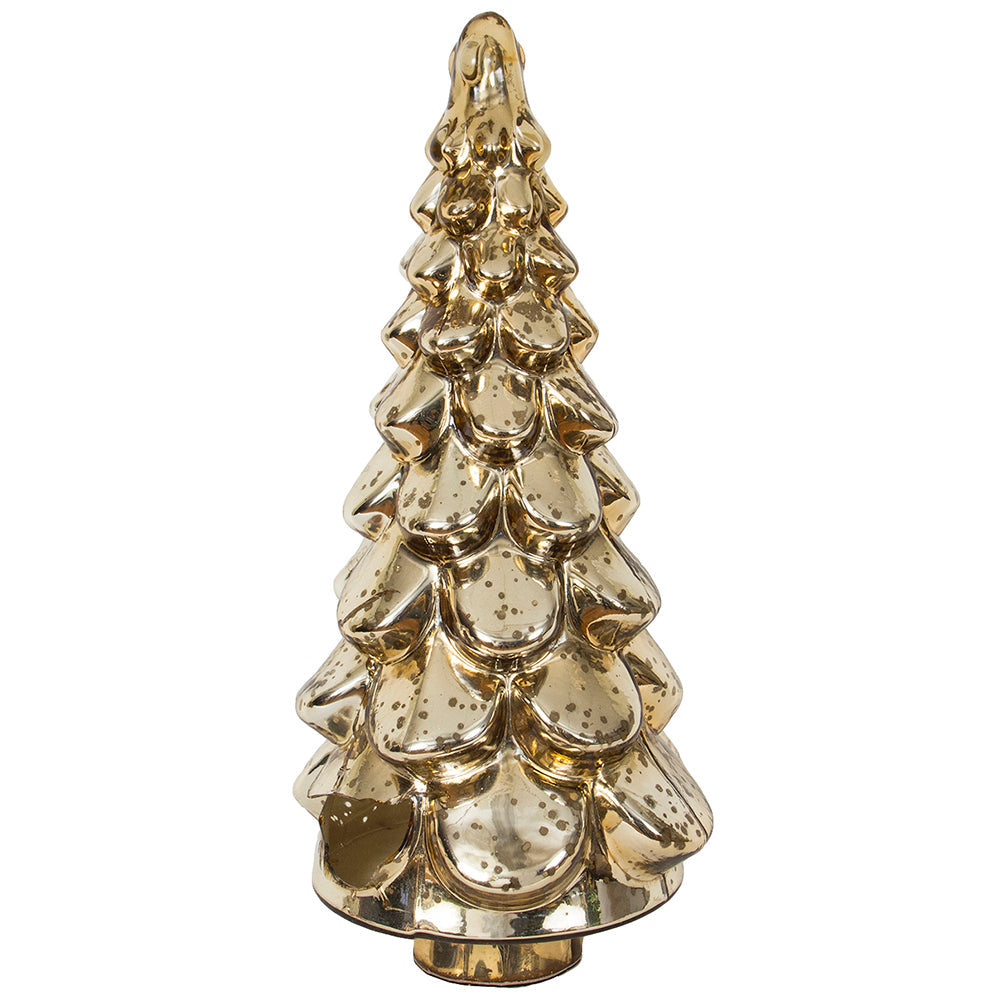 Christmas Tree Dimple 8" x 20" H    - Mercury Gold