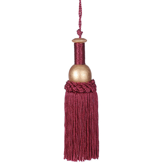 Tassel Wooden Top Burgundy