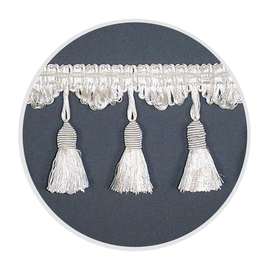 Fringe Tasseled Fancy Ivory Mix