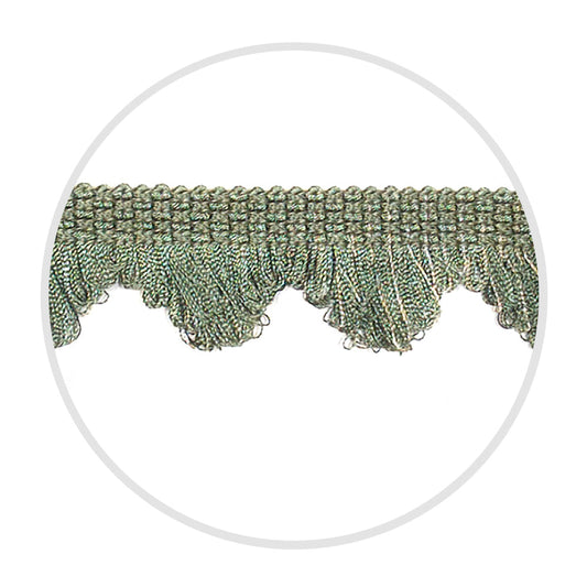 Fringe Scalloped 1.5" Olive Mix