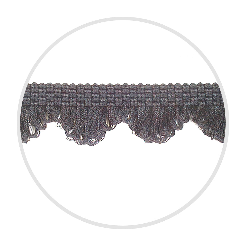 Fringe Scalloped 1.5" Black Mix