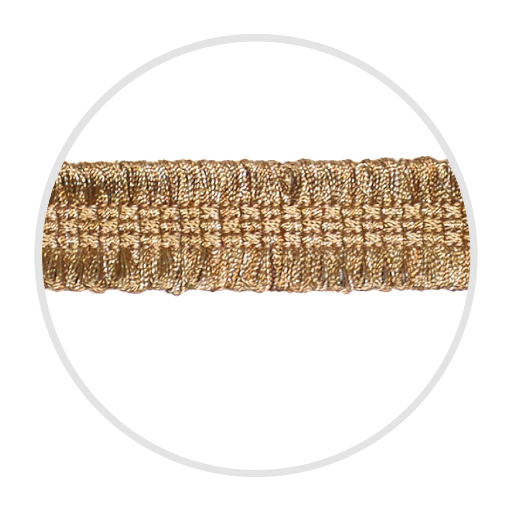 Fringe Braided 1" Earth Tone Mix