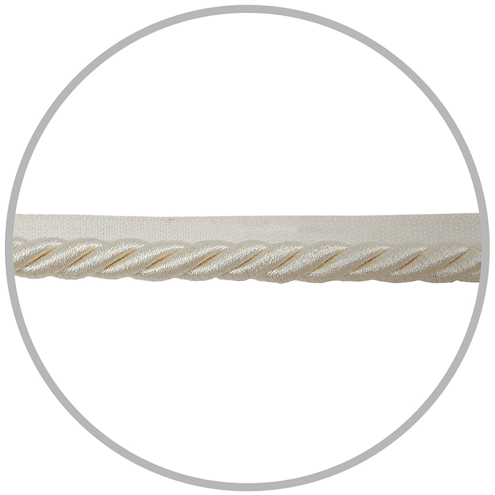 Fringe Cording With Lip 8MM 5 yards Ivory Mix India House